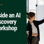 Inside an AI Discovery Workshop: a small team mapping processes on a whiteboard
