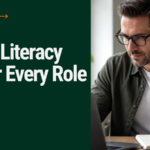 AI Literacy for Every Role: a professional learning to use an AI assistant on a laptop